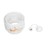 GloboStar® GIRAFFE 204-0007 Παιδικό Κρεμαστό Φωτιστικό Φιγούρα Μονόφωτο 1 x E27 IP20 Πολύχρωμο Ύφασμα - Μ30 x Π30 x Υ24cm