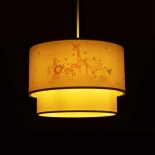 GloboStar® GIRAFFE 204-0007 Παιδικό Κρεμαστό Φωτιστικό Φιγούρα Μονόφωτο 1 x E27 IP20 Πολύχρωμο Ύφασμα - Μ30 x Π30 x Υ24cm