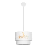 GloboStar® GIRAFFE 204-0007 Παιδικό Κρεμαστό Φωτιστικό Φιγούρα Μονόφωτο 1 x E27 IP20 Πολύχρωμο Ύφασμα - Μ30 x Π30 x Υ24cm