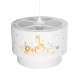GloboStar® GIRAFFE 204-0007 Παιδικό Κρεμαστό Φωτιστικό Φιγούρα Μονόφωτο 1 x E27 IP20 Πολύχρωμο Ύφασμα - Μ30 x Π30 x Υ24cm