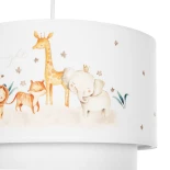 GloboStar® GIRAFFE 204-0007 Παιδικό Κρεμαστό Φωτιστικό Φιγούρα Μονόφωτο 1 x E27 IP20 Πολύχρωμο Ύφασμα - Μ30 x Π30 x Υ24cm