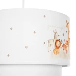 GloboStar® GIRAFFE 204-0007 Παιδικό Κρεμαστό Φωτιστικό Φιγούρα Μονόφωτο 1 x E27 IP20 Πολύχρωμο Ύφασμα - Μ30 x Π30 x Υ24cm