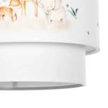 GloboStar® GIRAFFE 204-0007 Παιδικό Κρεμαστό Φωτιστικό Φιγούρα Μονόφωτο 1 x E27 IP20 Πολύχρωμο Ύφασμα - Μ30 x Π30 x Υ24cm