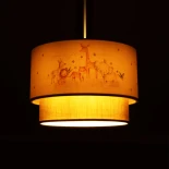 GloboStar® GIRAFFE 204-0008 Παιδικό Κρεμαστό Φωτιστικό Φιγούρα Μονόφωτο 1 x E27 IP20 Πολύχρωμο Ύφασμα - Μ30 x Π30 x Υ24cm