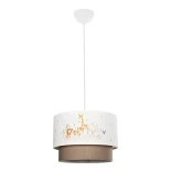 GloboStar® GIRAFFE 204-0008 Παιδικό Κρεμαστό Φωτιστικό Φιγούρα Μονόφωτο 1 x E27 IP20 Πολύχρωμο Ύφασμα - Μ30 x Π30 x Υ24cm