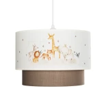 GloboStar® GIRAFFE 204-0008 Παιδικό Κρεμαστό Φωτιστικό Φιγούρα Μονόφωτο 1 x E27 IP20 Πολύχρωμο Ύφασμα - Μ30 x Π30 x Υ24cm