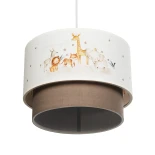 GloboStar® GIRAFFE 204-0008 Παιδικό Κρεμαστό Φωτιστικό Φιγούρα Μονόφωτο 1 x E27 IP20 Πολύχρωμο Ύφασμα - Μ30 x Π30 x Υ24cm