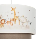 GloboStar® GIRAFFE 204-0008 Παιδικό Κρεμαστό Φωτιστικό Φιγούρα Μονόφωτο 1 x E27 IP20 Πολύχρωμο Ύφασμα - Μ30 x Π30 x Υ24cm