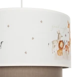 GloboStar® GIRAFFE 204-0008 Παιδικό Κρεμαστό Φωτιστικό Φιγούρα Μονόφωτο 1 x E27 IP20 Πολύχρωμο Ύφασμα - Μ30 x Π30 x Υ24cm
