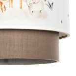 GloboStar® GIRAFFE 204-0008 Παιδικό Κρεμαστό Φωτιστικό Φιγούρα Μονόφωτο 1 x E27 IP20 Πολύχρωμο Ύφασμα - Μ30 x Π30 x Υ24cm