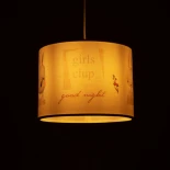 GloboStar® GIRLSCLUB 204-0010 Παιδικό Κρεμαστό Φωτιστικό Φιγούρα Μονόφωτο 1 x E27 IP20 Λευκό Ύφασμα - Μ28 x Π28 x Υ24cm