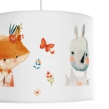 GloboStar® GIRLSCLUB 204-0010 Παιδικό Κρεμαστό Φωτιστικό Φιγούρα Μονόφωτο 1 x E27 IP20 Λευκό Ύφασμα - Μ28 x Π28 x Υ24cm