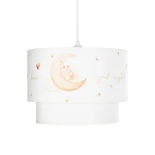 GloboStar® MOON 204-0011 Παιδικό Κρεμαστό Φωτιστικό Φιγούρα Μονόφωτο 1 x E27 IP20 Πολύχρωμο Ύφασμα - Μ30 x Π30 x Υ24cm