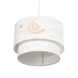 GloboStar® MOON 204-0011 Παιδικό Κρεμαστό Φωτιστικό Φιγούρα Μονόφωτο 1 x E27 IP20 Πολύχρωμο Ύφασμα - Μ30 x Π30 x Υ24cm