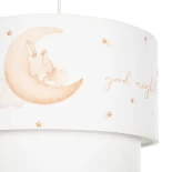 GloboStar® MOON 204-0011 Παιδικό Κρεμαστό Φωτιστικό Φιγούρα Μονόφωτο 1 x E27 IP20 Πολύχρωμο Ύφασμα - Μ30 x Π30 x Υ24cm