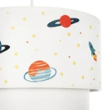GloboStar® SATURN 204-0012 Παιδικό Κρεμαστό Φωτιστικό Φιγούρα Μονόφωτο 1 x E27 IP20 Πολύχρωμο Ύφασμα - Μ30 x Π30 x Υ24cm