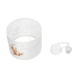 GloboStar® MOON 204-0013 Παιδικό Κρεμαστό Φωτιστικό Φιγούρα Μονόφωτο 1 x E27 IP20 Πολύχρωμο Ύφασμα - Μ28 x Π28 x Υ24cm