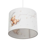 GloboStar® MOON 204-0013 Παιδικό Κρεμαστό Φωτιστικό Φιγούρα Μονόφωτο 1 x E27 IP20 Πολύχρωμο Ύφασμα - Μ28 x Π28 x Υ24cm
