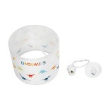GloboStar® DINO 204-0014 Παιδικό Κρεμαστό Φωτιστικό Φιγούρα Μονόφωτο 1 x E27 IP20 Πολύχρωμο Ύφασμα - Μ28 x Π28 x Υ24cm