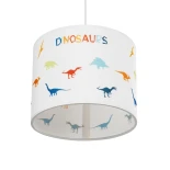 GloboStar® DINO 204-0014 Παιδικό Κρεμαστό Φωτιστικό Φιγούρα Μονόφωτο 1 x E27 IP20 Πολύχρωμο Ύφασμα - Μ28 x Π28 x Υ24cm