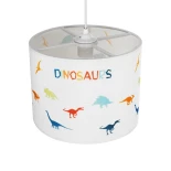 GloboStar® DINO 204-0014 Παιδικό Κρεμαστό Φωτιστικό Φιγούρα Μονόφωτο 1 x E27 IP20 Πολύχρωμο Ύφασμα - Μ28 x Π28 x Υ24cm