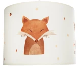 GloboStar® OWL 204-0017 Παιδικό Κρεμαστό Φωτιστικό Φιγούρα Μονόφωτο 1 x E27 IP20 Λευκό Ύφασμα - Μ28 x Π28 x Υ24cm