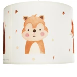 GloboStar® OWL 204-0017 Παιδικό Κρεμαστό Φωτιστικό Φιγούρα Μονόφωτο 1 x E27 IP20 Λευκό Ύφασμα - Μ28 x Π28 x Υ24cm