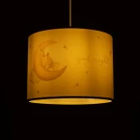 GloboStar® MOON 204-0019 Παιδικό Κρεμαστό Φωτιστικό Φιγούρα Μονόφωτο 1 x E27 IP20 Πολύχρωμο Ύφασμα - Μ28 x Π28 x Υ24cm