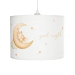 GloboStar® MOON 204-0019 Παιδικό Κρεμαστό Φωτιστικό Φιγούρα Μονόφωτο 1 x E27 IP20 Πολύχρωμο Ύφασμα - Μ28 x Π28 x Υ24cm