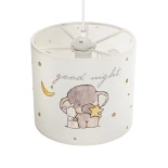 GloboStar® ELEPHANT 204-0020 Παιδικό Κρεμαστό Φωτιστικό Φιγούρα Μονόφωτο 1 x E27 IP20 Λευκό Ύφασμα - Μ24 x Π24 x Υ23cm