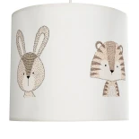 GloboStar® BEAR 204-0021 Παιδικό Κρεμαστό Φωτιστικό Φιγούρα Μονόφωτο 1 x E27 IP20 Πολύχρωμο Ύφασμα - Μ24 x Π24 x Υ23cm