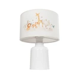 GloboStar® GIRAFFE 204-0026 Παιδικό Eπιτραπέζιο Φωτιστικό Πορτατίφ Μονόφωτο 1 x E27 IP20 Πολύχρωμο Ύφασμα με Λευκό Πλαστικό - Μ24 x Π24 x Υ32cm