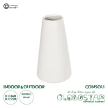 GloboStar® Artificial Garden CONSOLI 21287 Διακοσμητικό Κεραμικό Βάζο Μπεζ Μ14 x Π14 x Υ25cm