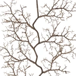 GloboStar® Artificial Garden SMALL CORAL 21463 Τεχνητό Διακοσμητικό Κλαδί Καφέ Μ40 x Π7 x Υ142cm