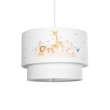 GloboStar® GIRAFFE 204-0007 Παιδικό Κρεμαστό Φωτιστικό Φιγούρα Μονόφωτο 1 x E27 IP20 Πολύχρωμο Ύφασμα - Μ30 x Π30 x Υ24cm