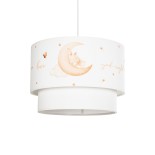 GloboStar® MOON 204-0011 Παιδικό Κρεμαστό Φωτιστικό Φιγούρα Μονόφωτο 1 x E27 IP20 Πολύχρωμο Ύφασμα - Μ30 x Π30 x Υ24cm