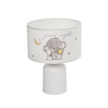 GloboStar® ELEPHANT 204-0025 Παιδικό Eπιτραπέζιο Φωτιστικό Πορτατίφ Μονόφωτο 1 x E27 IP20 Πολύχρωμο Ύφασμα με Λευκό Πλαστικό - Μ24 x Π24 x Υ32cm