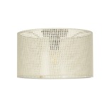 GloboStar® CILIO 203-0155 Μοντέρνο Φωτιστικό Οροφής Καπέλο Μονόφωτο 1 x E27 IP20 Λευκό Διάτρητο Ύφασμα - Μ38 x Π38 x Υ21cm