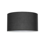 GloboStar® CILIO 203-0158 Μοντέρνο Φωτιστικό Οροφής Καπέλο Μονόφωτο 1 x E27 IP20 Γκρι Ύφασμα - Μ38 x Π30 x Υ21cm