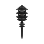 GloboStar® LANTERNA 203-0242 Μοντέρνο Καρφωτό Φωτιστικό Φαναράκι Μονόφωτο 1 x E27 IP44 Μαύρο & Διάφανο Πλαστικό - Μ17 x Π17 x Υ80cm