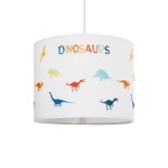 GloboStar® DINO 204-0014 Παιδικό Κρεμαστό Φωτιστικό Φιγούρα Μονόφωτο 1 x E27 IP20 Πολύχρωμο Ύφασμα - Μ28 x Π28 x Υ24cm