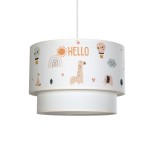 GloboStar® BALLOON 204-0004 Παιδικό Κρεμαστό Φωτιστικό Φιγούρα Μονόφωτο 1 x E27 IP20 Πολύχρωμο Ύφασμα - Μ30 x Π30 x Υ24cm