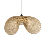 GLOBOSTAR® MEXICO 00721 Boho Κρεμαστό Φωτιστικό Οροφής με Ντουί 1 x E27 AC 220-240V IP20 - Μπεζ - Μ100 x Π80 x Υ35cm