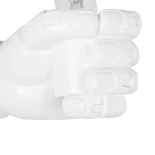 GloboStar® FIST 01137 Μοντέρνο Επιτοίχιο Φωτιστικό Απλίκα Μονόφωτο 1 x E27 IP20 Λευκό Γύψο - Μ15 x Π10 x Υ10cm