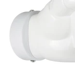 GloboStar® FIST 01137 Μοντέρνο Επιτοίχιο Φωτιστικό Απλίκα Μονόφωτο 1 x E27 IP20 Λευκό Γύψο - Μ15 x Π10 x Υ10cm