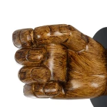 GloboStar® FIST 01138 Μοντέρνο Επιτοίχιο Φωτιστικό Απλίκα Μονόφωτο 1 x E27 IP20 Καφέ Γύψο - Μ15 x Π12 x Υ12cm