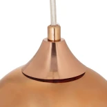 GloboStar® CANDELA 01309 Μοντέρνο Κρεμαστό Φωτιστικό Μπάλα Μονόφωτο 1 x E27 IP20 Χάλκινο Γυαλί - Μ15 x Π15 x Υ13cm