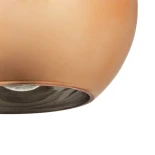 GloboStar® CANDELA 01309 Μοντέρνο Κρεμαστό Φωτιστικό Μπάλα Μονόφωτο 1 x E27 IP20 Χάλκινο Γυαλί - Μ15 x Π15 x Υ13cm