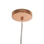 GloboStar® CANDELA 01309 Μοντέρνο Κρεμαστό Φωτιστικό Μπάλα Μονόφωτο 1 x E27 IP20 Χάλκινο Γυαλί - Μ15 x Π15 x Υ13cm