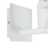 GloboStar® LITTLE MAN 01389 Μοντέρνο Επιτοίχιο Φωτιστικό Απλίκα Μονόφωτο 1 x E27 IP20 Λευκό Μέταλλο - Μ12 x Π19 x Υ17cm